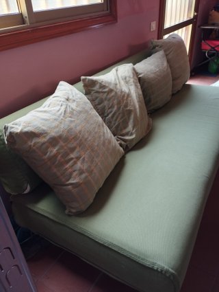 Sofá modular verde 3 plazas