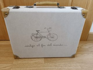 Conjunto 2 Maletas Vintage Decoración Bicicleta