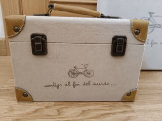 Conjunto 2 Maletas Vintage Decoración Bicicleta