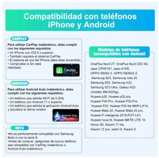 Radio Coche 1 DIN CarPlay Android Auto + Cámara.