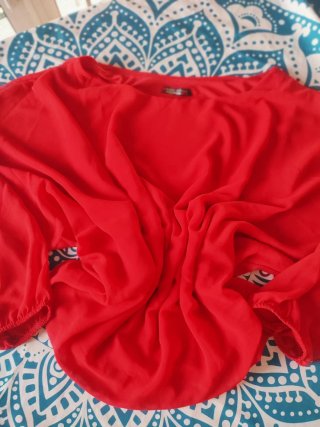 Blusa Roja Made in Italy Talla Única