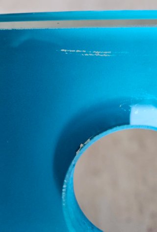 Lavabo de vidrio azul