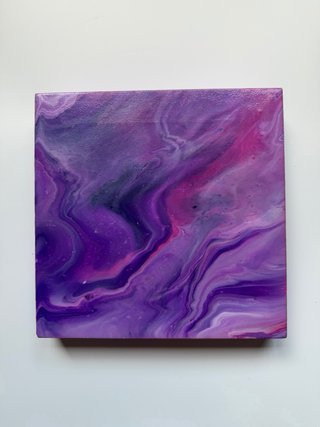 4 Quadri Astratti Rosa e Viola