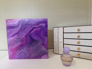4 Quadri Astratti Rosa e Viola