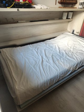 Cama abatible 90cm con colchón látex