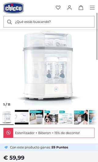 Esterilizador a vapor Chicco