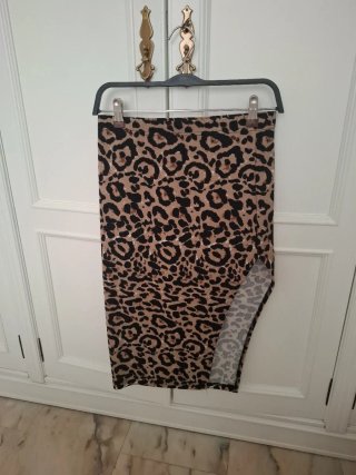 Falda Larga Estampado Leopardo