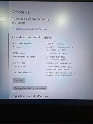 Portátil Lenovo Thinkpad T480 i3 12GB RAM 128GbSSD