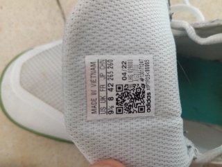 Zapatillas Adidas Blancas y Verdes talla 42