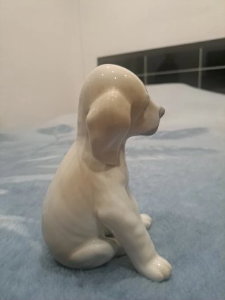 Figura vintage cane in porcellana