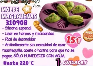 Moldes Silicona Tupperware Corazón y Flor. APTOS