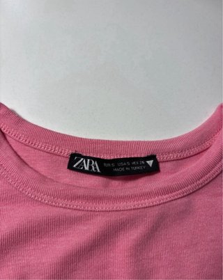 Maglietta crop Zara rosa taglia unica
