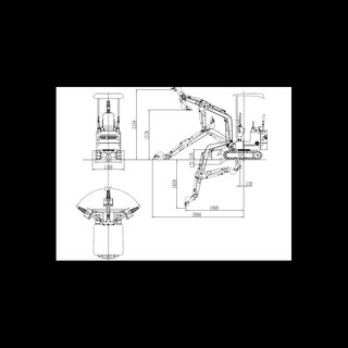 Miniexcavadora HZC Power DKB991 Joystick