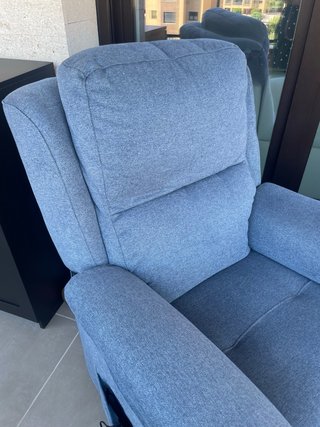 Sillón reclinable de tela motorizado