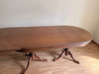 Mesa de comedor extensible de madera