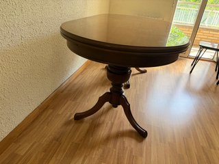 Mesa de comedor extensible de madera