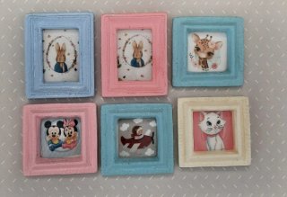 6 Cuadros Decorativos Infantiles Miniatura