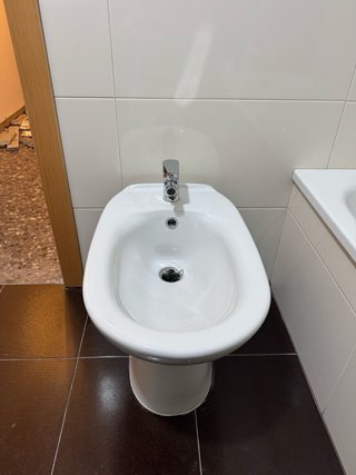 Lavabo y bidé de porcelana nuevos