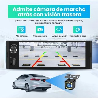 Radio 1 DIN Android Auto CarPlay + Cámara trasera.