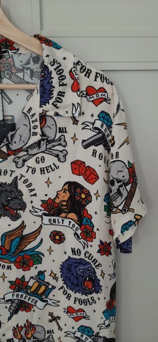 Camisa HOMBRE Estampado Tatuajes Lucky