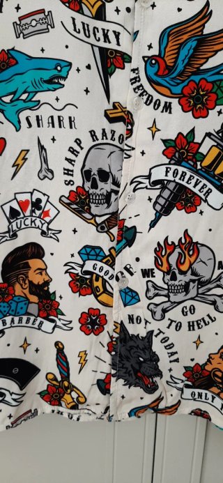 Camisa HOMBRE Estampado Tatuajes Lucky