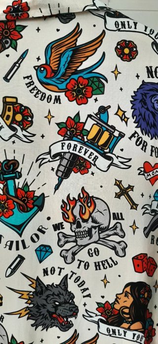 Camisa HOMBRE Estampado Tatuajes Lucky
