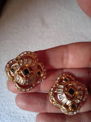 PENDIENTES CHAPADO ORO CIRCONITAS