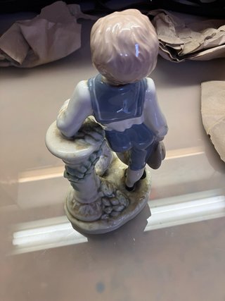 Figura Nadal niño marinero con perro vintage.