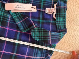 Victoria’s Secret Plaid Pajama Shirt Top NWT