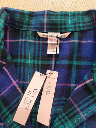 Victoria’s Secret Plaid Pajama Shirt Top NWT
