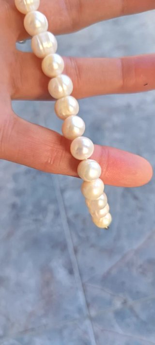 Pulsera de perlas de río