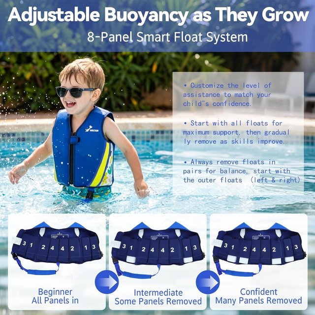 Chaleco Neopreno Suave Natación Infantil - Talla M