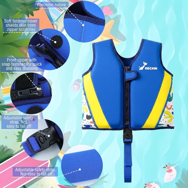 Chaleco Neopreno Suave Natación Infantil - Talla M