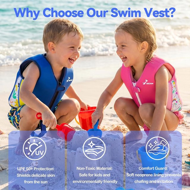 Chaleco Neopreno Suave Natación Infantil - Talla M