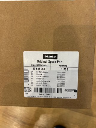 Cesto inferior original Miele GUK 7000