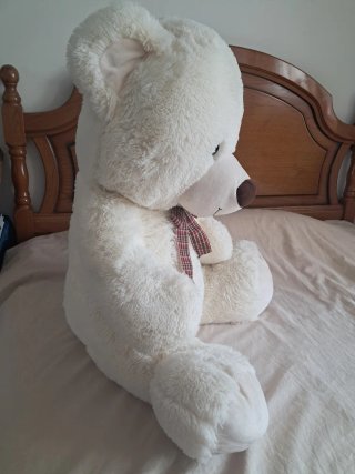 Oso de peluche blanco grande