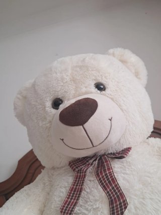 Oso de peluche blanco grande