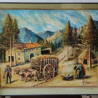 Cuadro Mallorquín - Carro de Bueyes