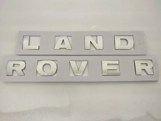 Letras LAND ROVER PLATA MATE Y TAPONES VALVULAS
