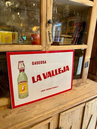 Cartel Metálico Gaseosa La Valleja Antiguo