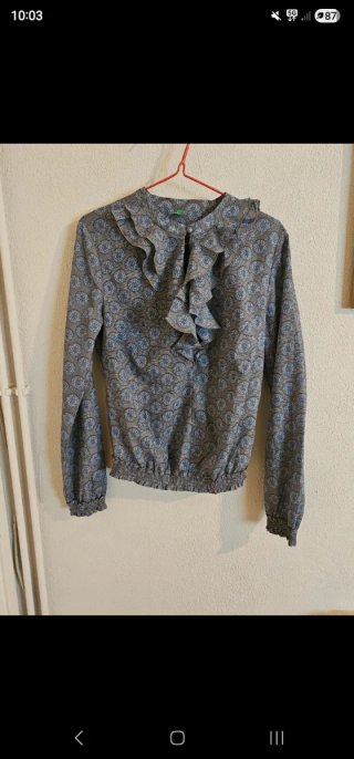 Camisa con volantes Benetton T.XS