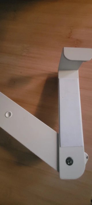 Perchero de puerta blanco. Acero