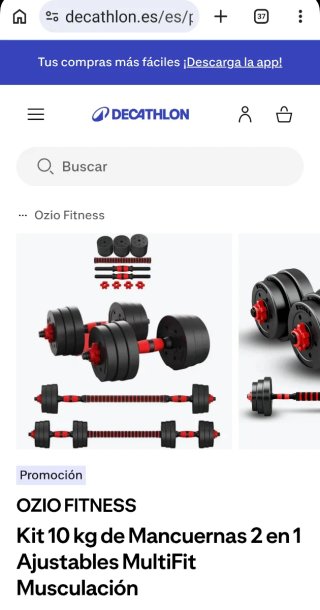 Mancuernas 2 en 1 Ajustables