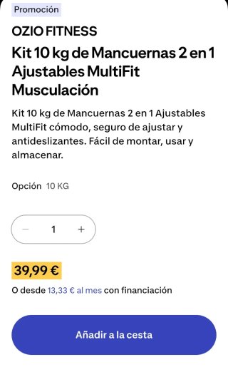 Mancuernas 2 en 1 Ajustables