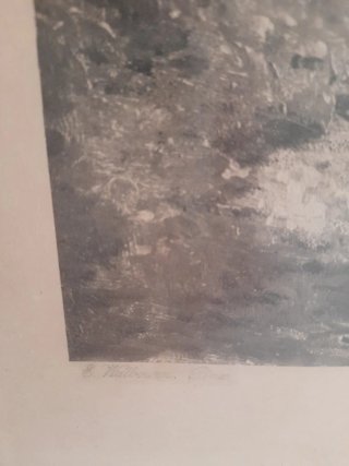2 Láminas Antiguas Marco Madera medidas 80 x  50