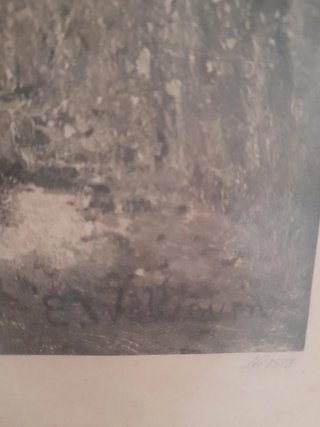 2 Láminas Antiguas Marco Madera medidas 80 x  50