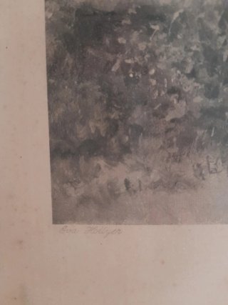 2 Láminas Antiguas Marco Madera medidas 80 x  50