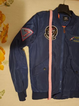 Cazadora Bomber Ejército del Aire Azul Naranja