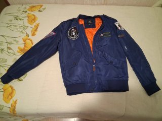 Cazadora Bomber Ejército del Aire Azul Naranja