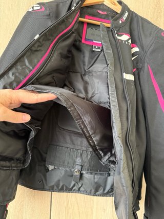 Chaqueta Moto IXON Mujer Talla L Negra/Rosa